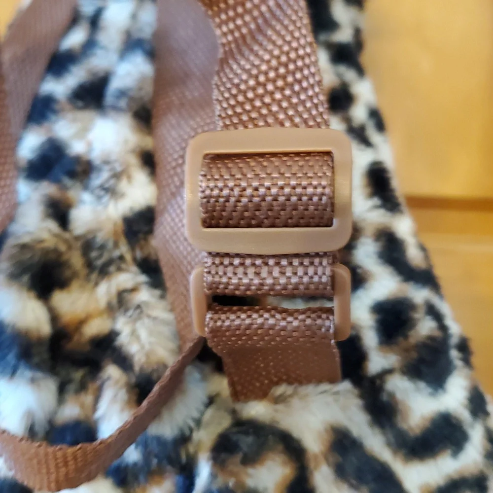 Critter Collection Leopard Print‎ Plush Backpack